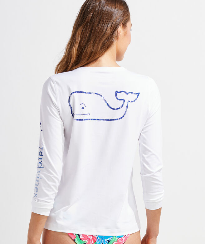Vintage Whale Long-Sleeve Swim Shirt