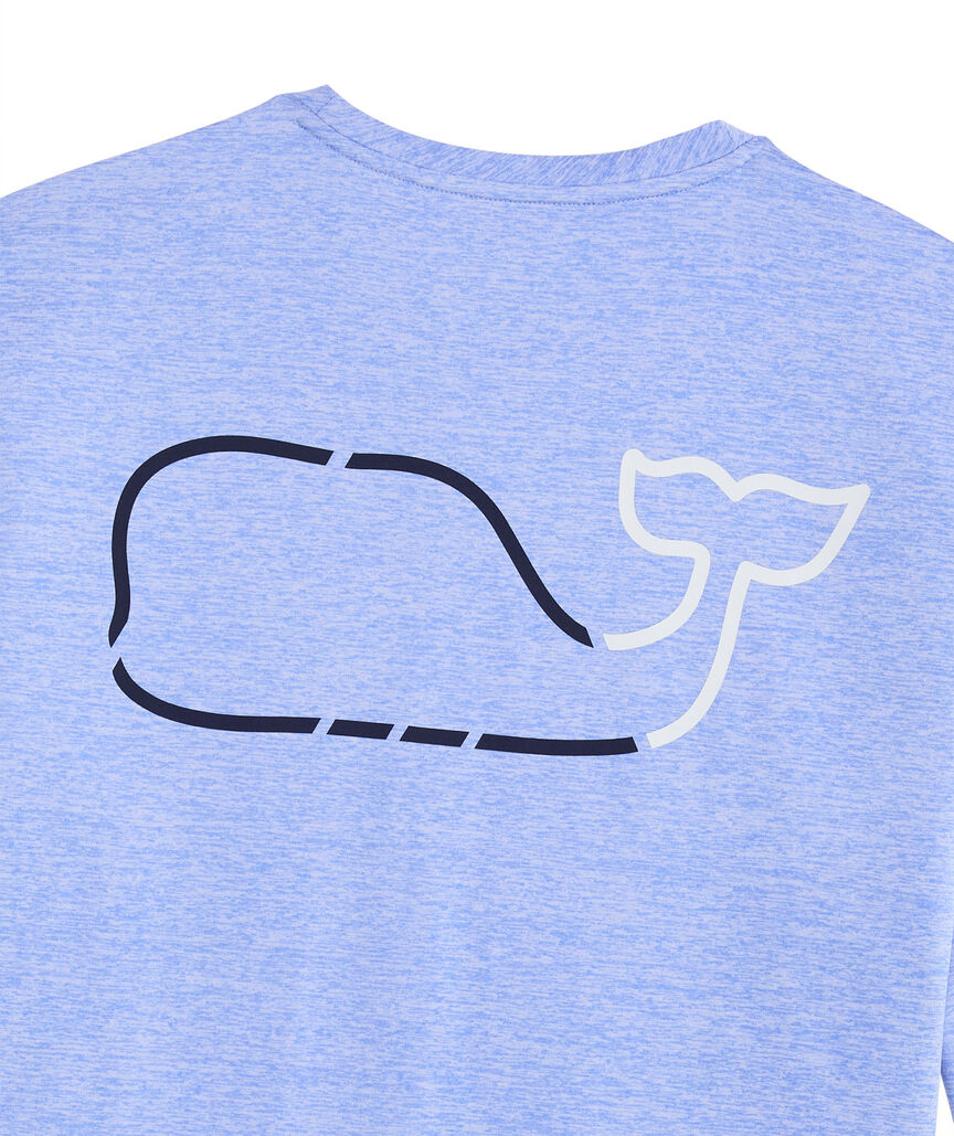 OUTLET Whale Outline Long-Sleeve Performance Tee
