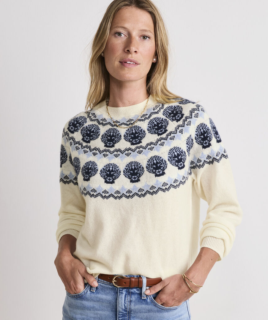 Seaspun Cashmere Shell Intarsia Sweater