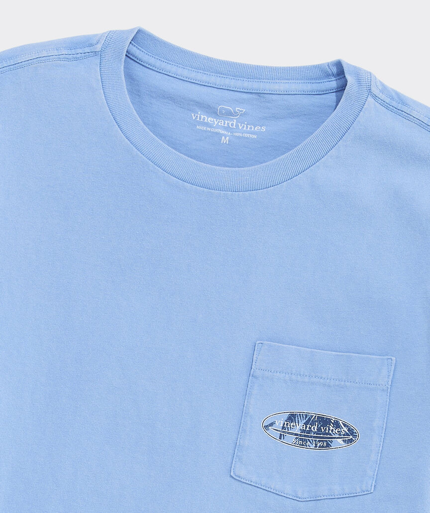 Drift-Dye Palm Surf Logo Short-Sleeve Pocket Tee