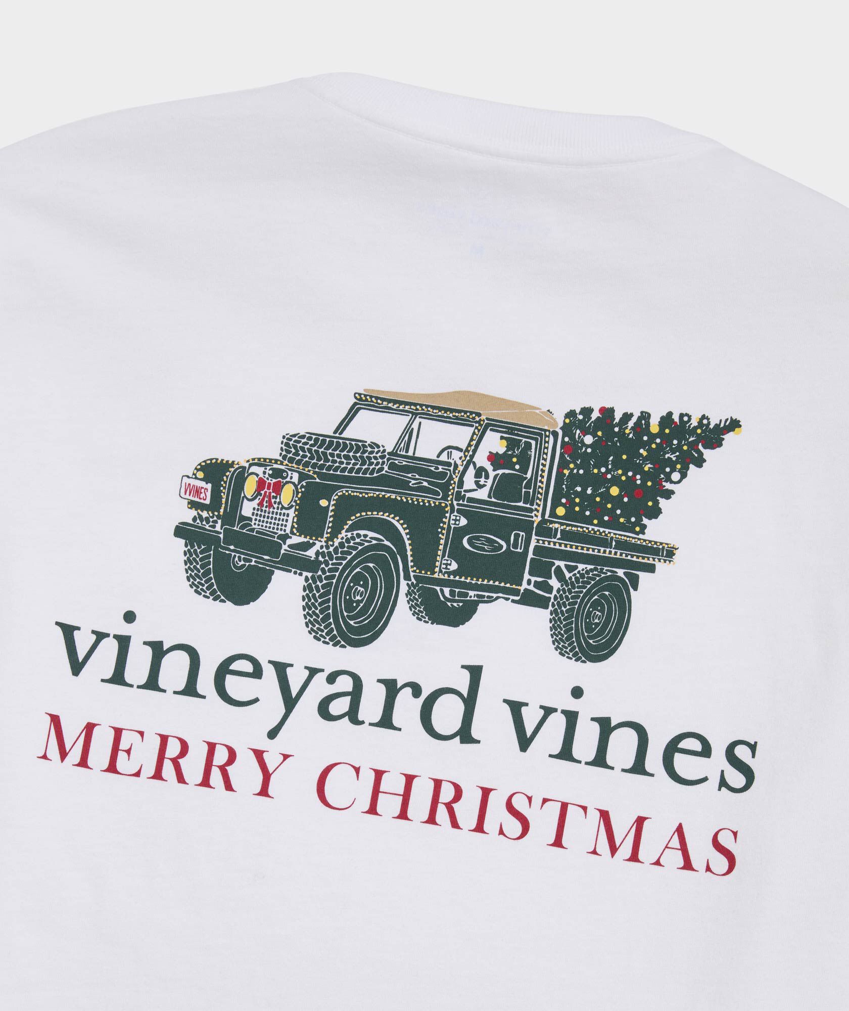 Vintage Rover Christmas Tree Long-Sleeve Pocket Tee