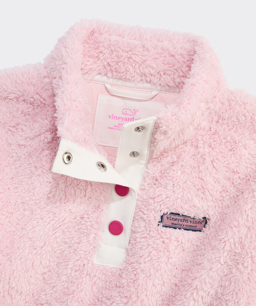 Girls' Teddy Fleece Snap Pullover