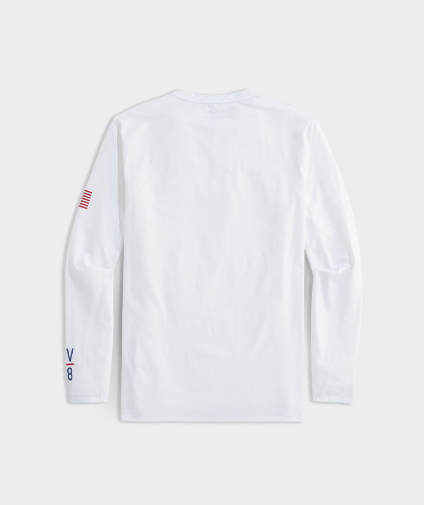 On-The-Go USA Racing Long-Sleeve Harbor Performance Tee