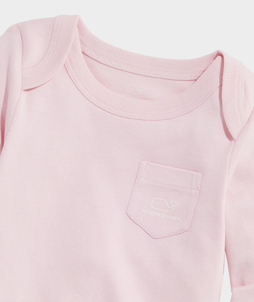 Baby Long-Sleeve Vintage Whale Body Suit