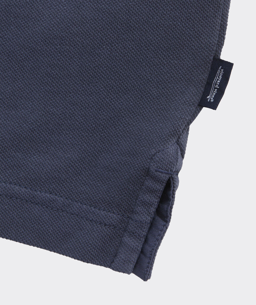 Lived-In Long-Sleeve Pique Polo