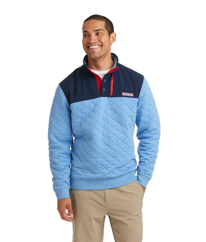 Vineyard Vines Boys Quilted Snap Placket Shep Shirt Pullover