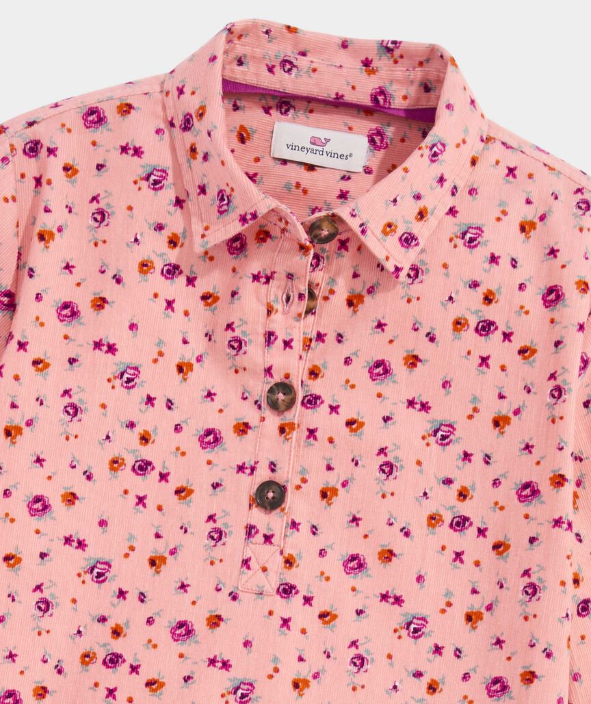 Girls' Corduroy Utility Shirtdress