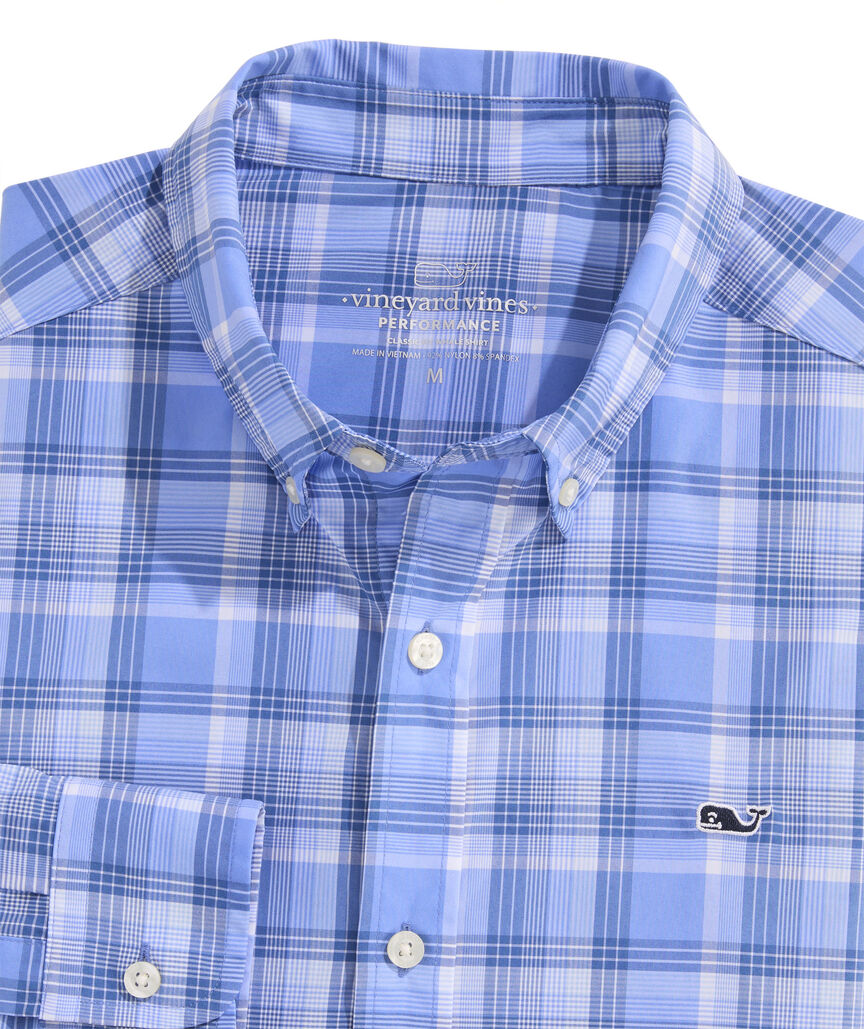 OUTLET Performance Nylon Plaid Shirt