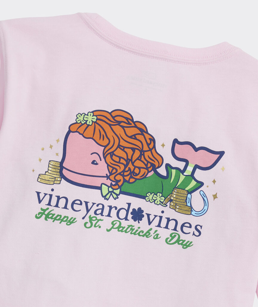 Girls' Metallic Irish Dancing Whale Long-Sleeve Pocket Tee