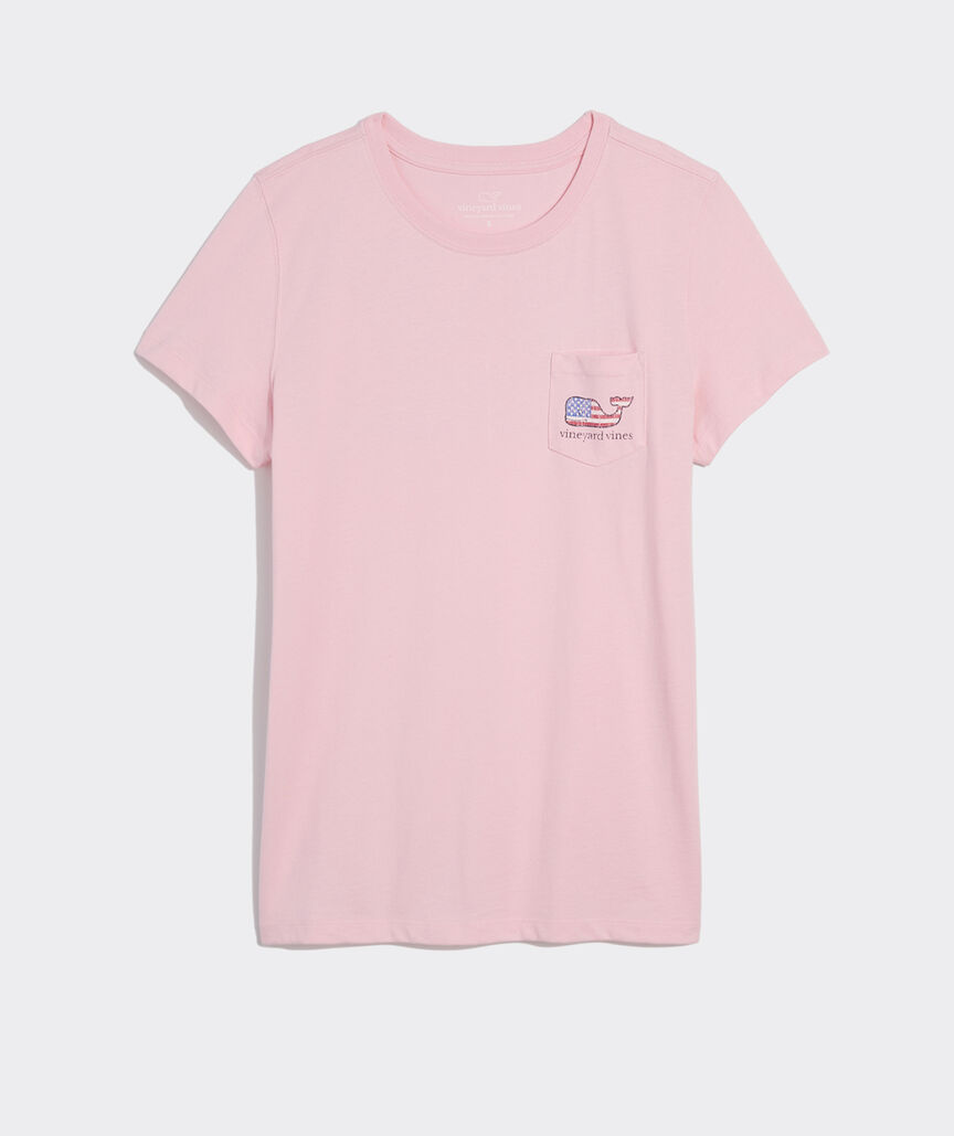 Women's Flag Whale Short-Sleeve Pocket Tee