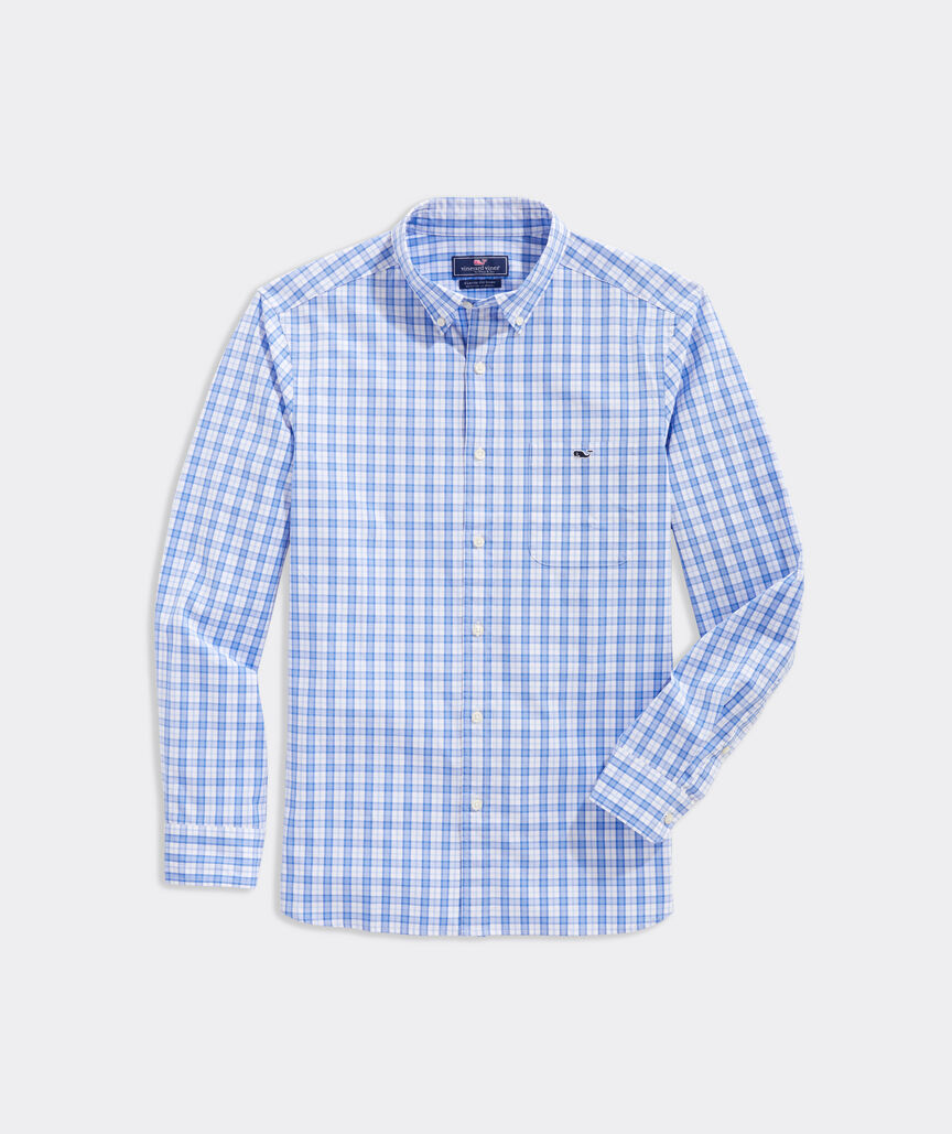 Stretch Cotton Plaid Shirt