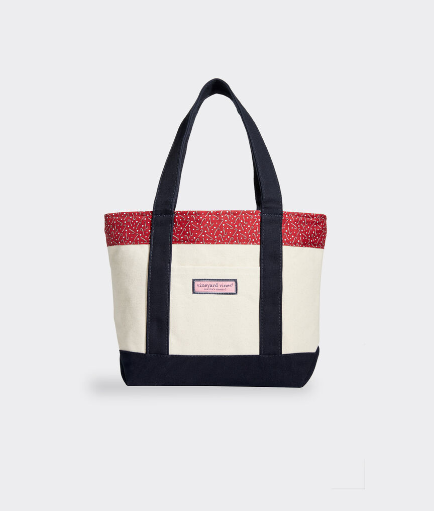 Tossed Candy Canes Mini Tote Bag