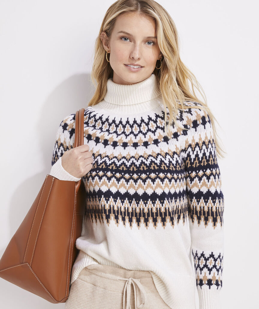 Nordic Fair Isle Turtleneck Sweater