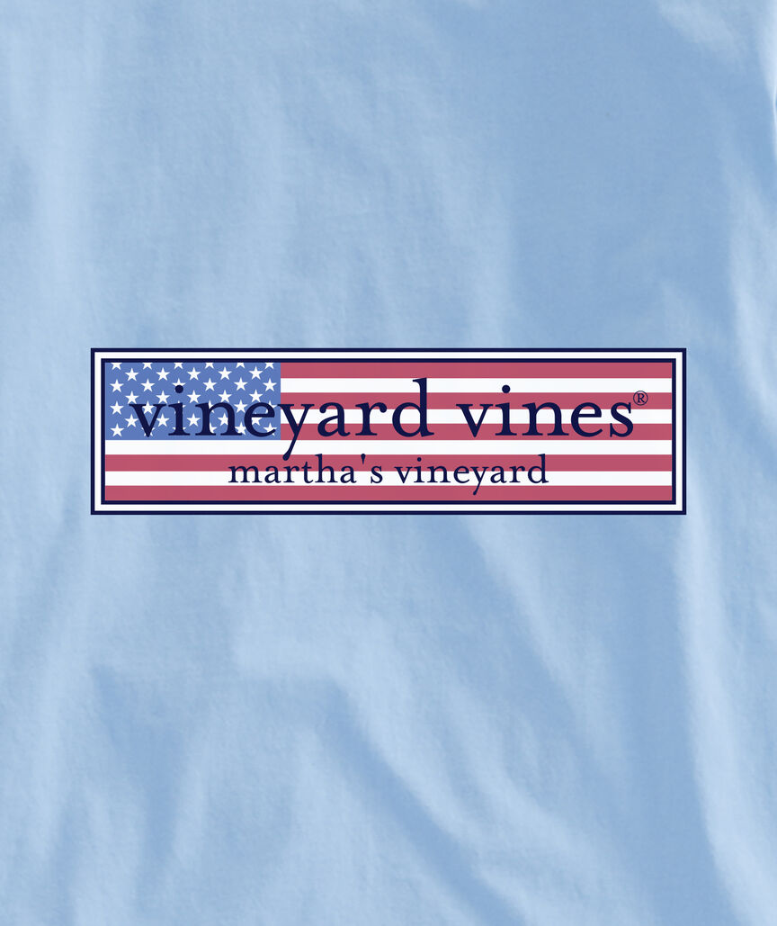 OUTLET Classic USA Logo Box Long-Sleeve Pocket Tee