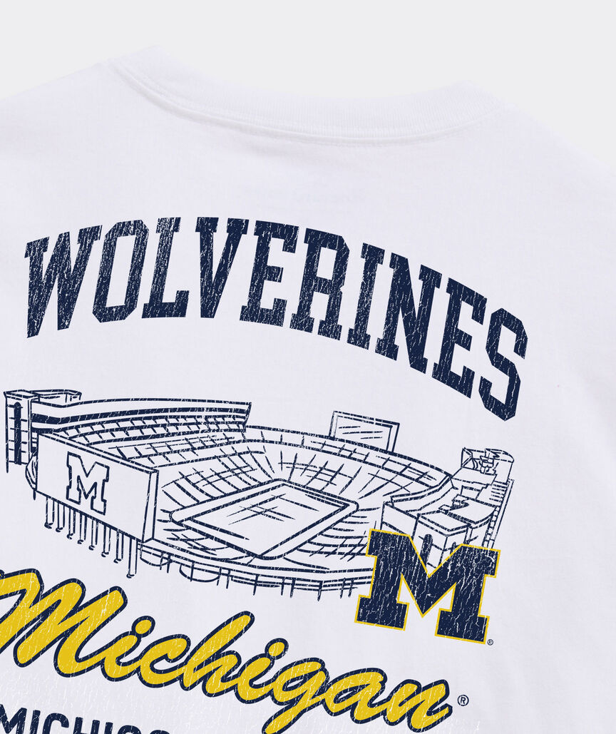 University of Michigan Long-Sleeve Stadium View Pocket T-Shirt