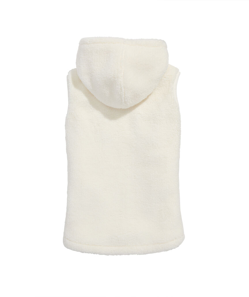 OUTLET Girls' Fuzzy Hooded Vest