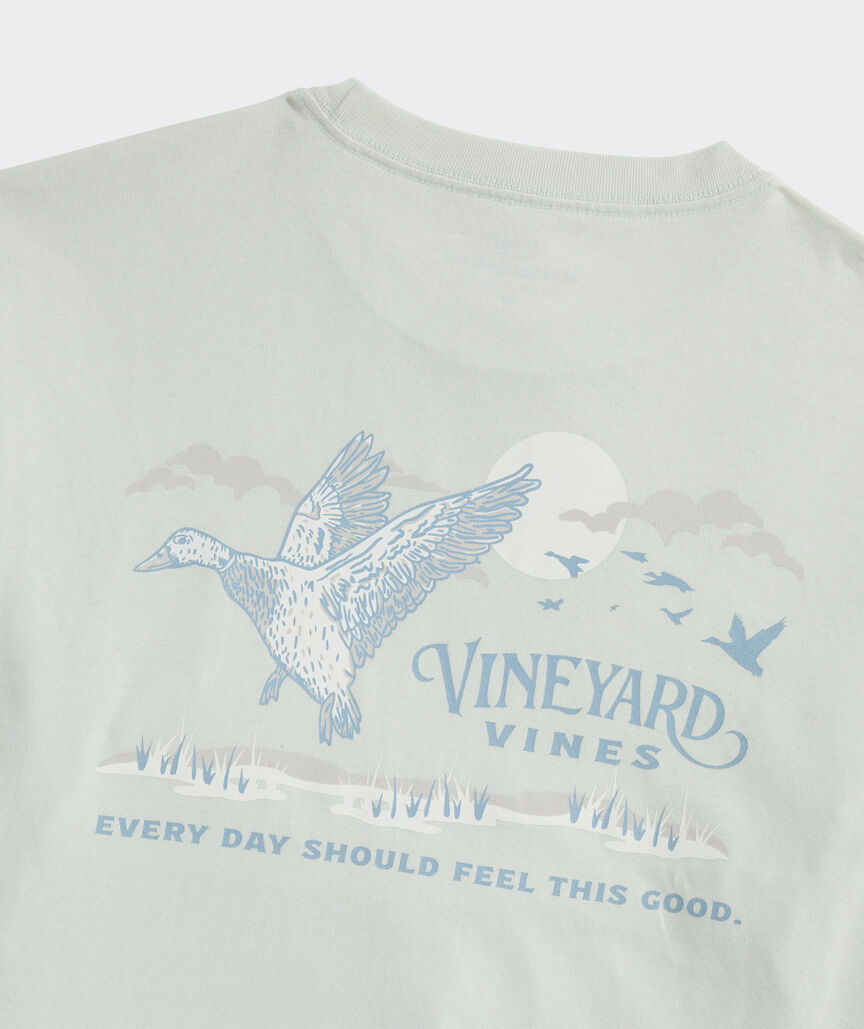 Duck Over The Marsh Long-Sleeve Pocket Tee