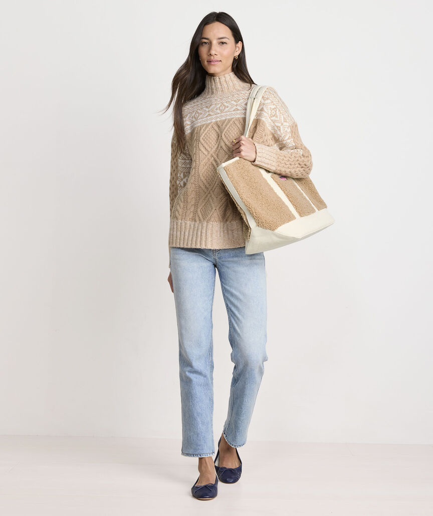 Fair Isle Fisherman Mockneck Sweater