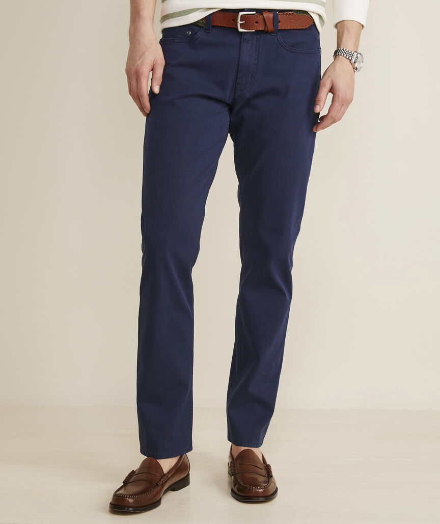 Garment-Dyed Twill 5-Pocket Pants