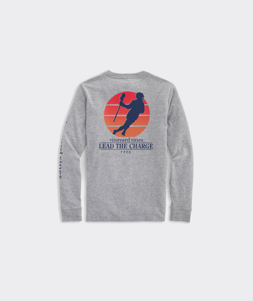 Boys' Lacrosse Lead The Charge Long-Sleeve Tee