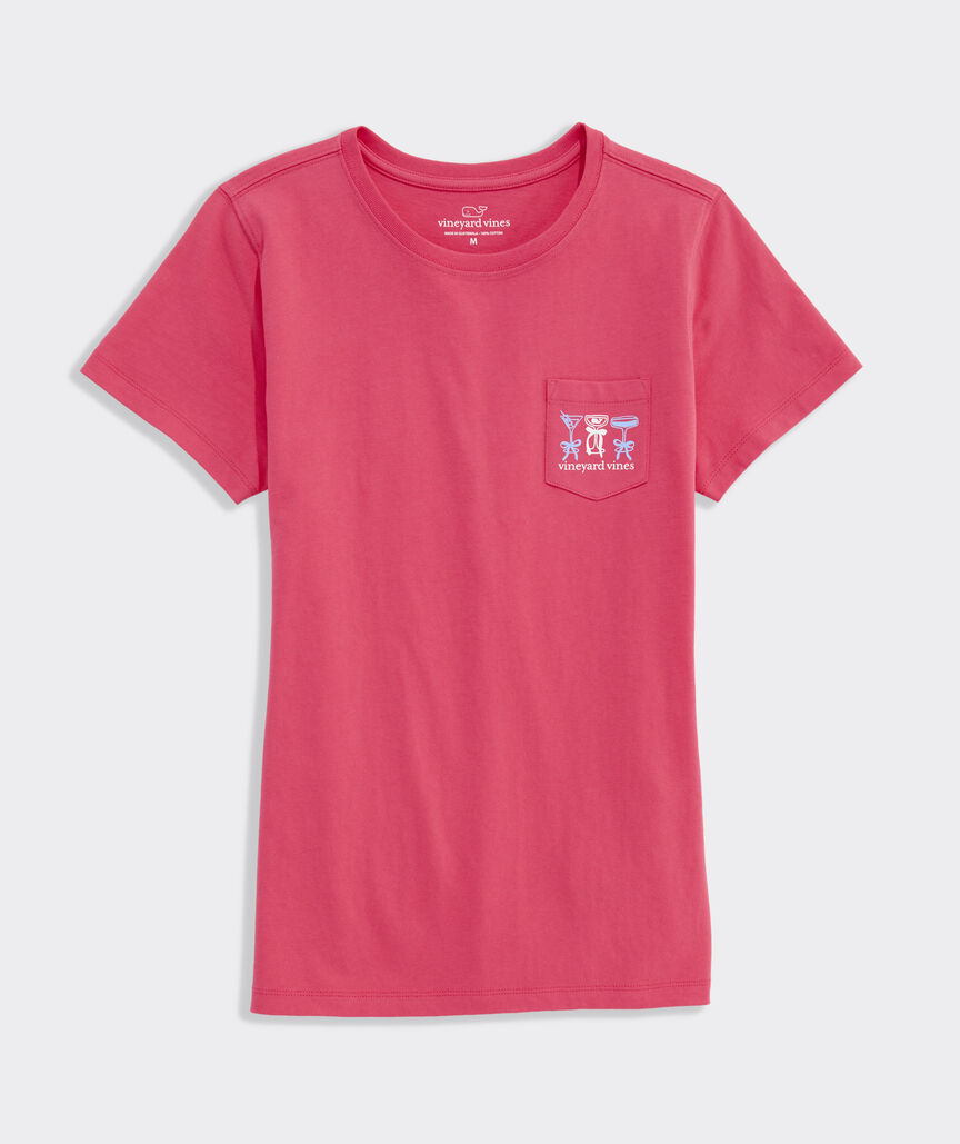 Women's Stacked Cocktails Short-Sleeve Pocket Tee