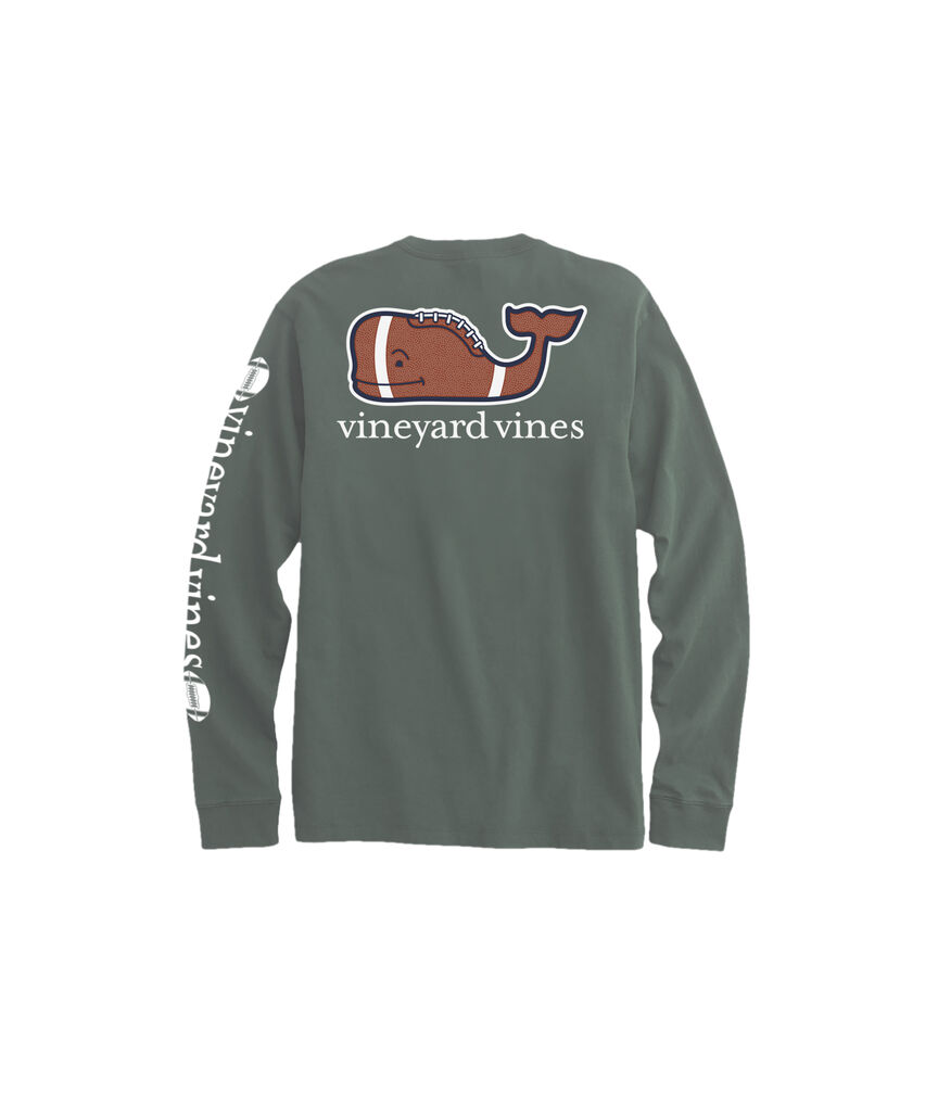 OUTLET Kids' Football Whale Long-Sleeve Pocket Tee