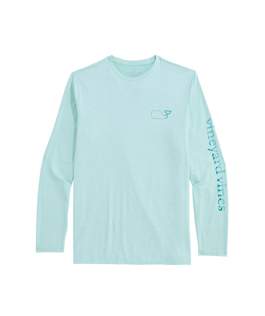 OUTLET Whale Outline Long-Sleeve Performance Tee