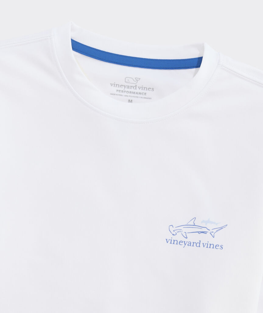 Boys' Performance Outline Sharks Long-Sleeve Harbor Sun Tee