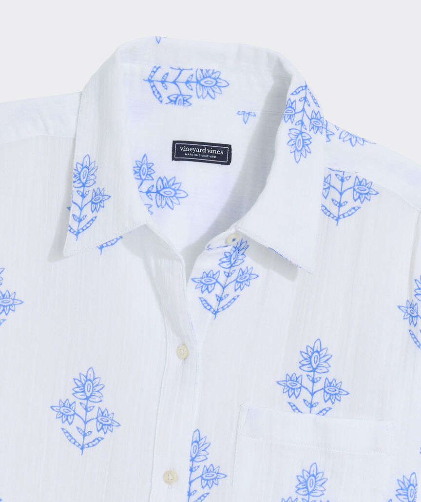 Birdie Gauze Button-Down