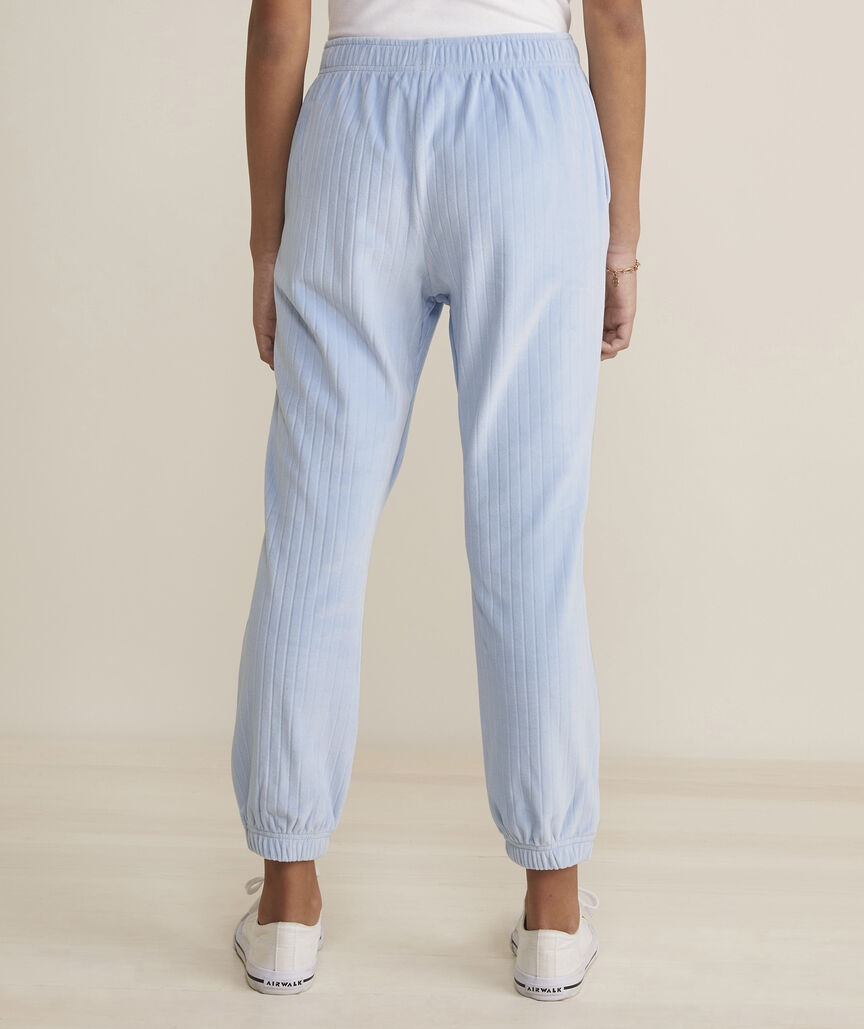 Girls' Plush Ribbed Joggers