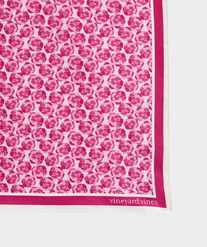 Kentucky Derby Painted Roses Silk Pocket Square