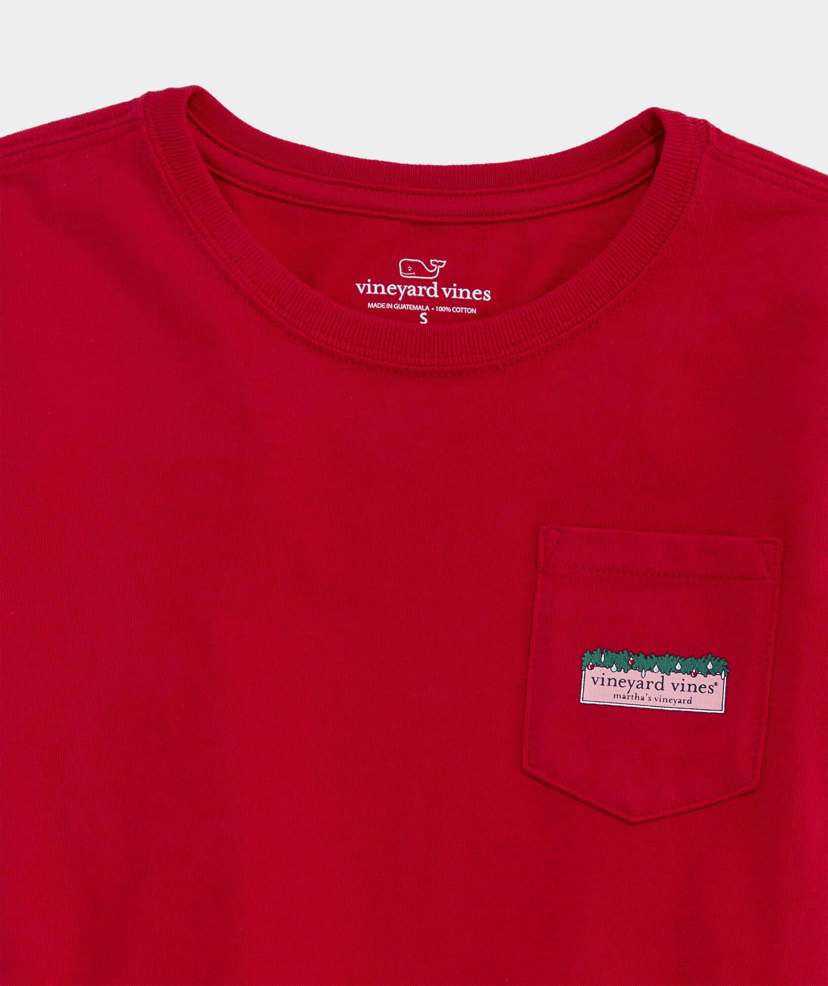 Girls' Logo Box Stockings Long-Sleeve Pocket Tee