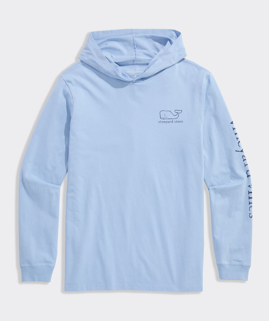 Vintage Whale Long-Sleeve Hoodie Tee