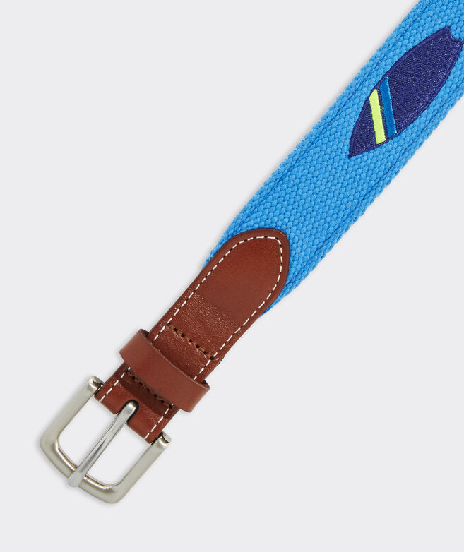 Boys' Surfboard Embroidered Canvas Club Belt