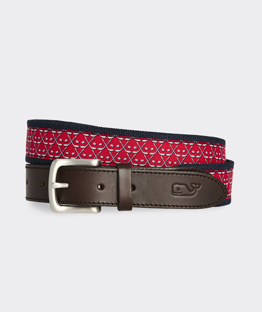 OUTLET Crossed Hockey Sticks Canvas Club Belt