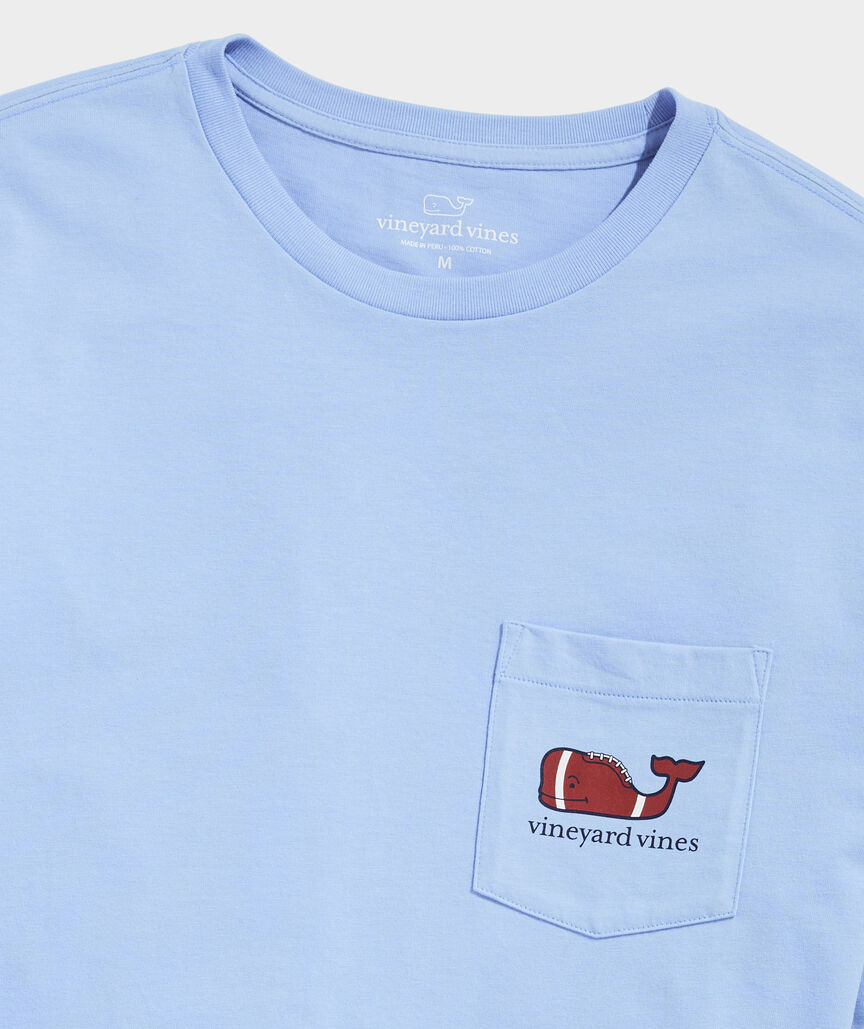 Football Whale Long-Sleeve Pocket Tee