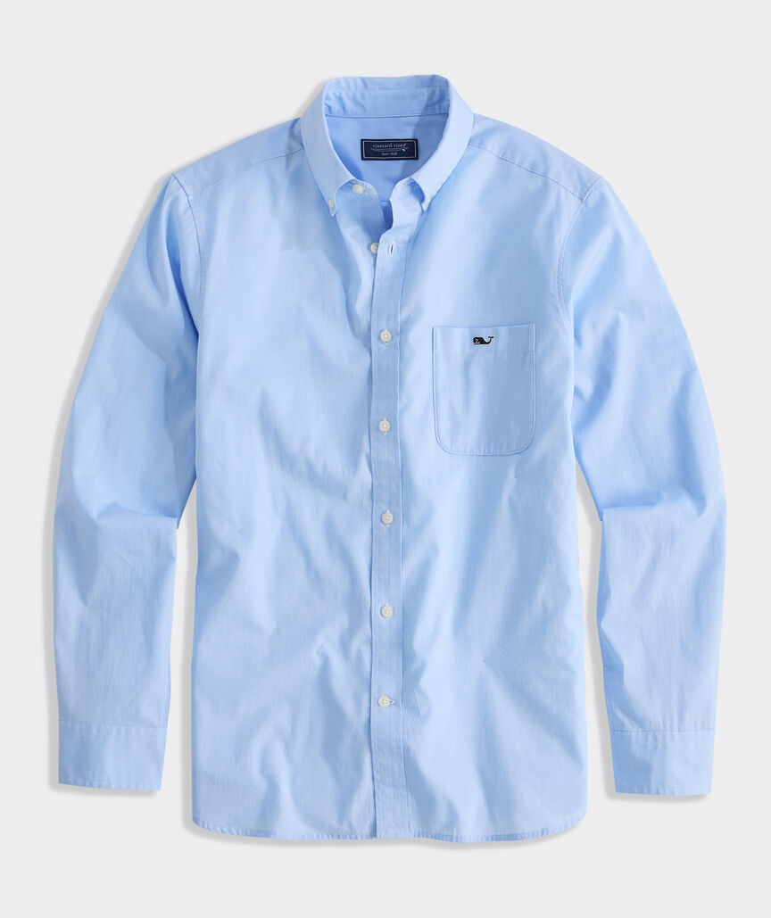 Shoreline Solid Perfect Wash Poplin Shirt