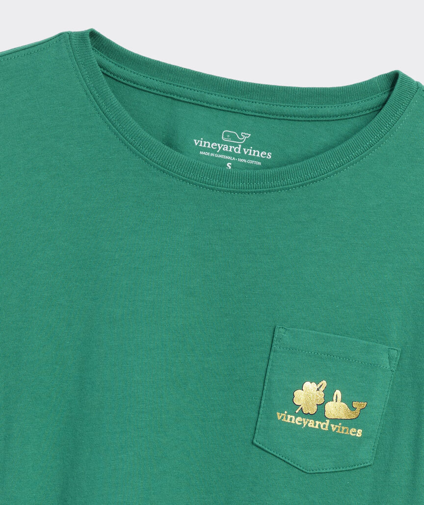 Women's Lucky Whale Necklace Charms Long-Sleeve Pocket Tee