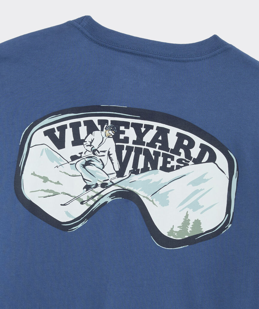 Painted Ski Goggles Long-Sleeve Pocket Tee