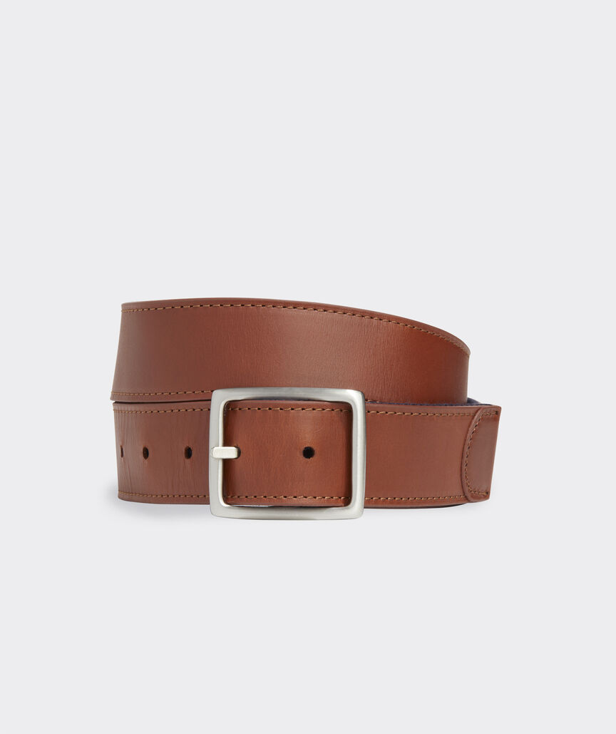 Leather & Webbing Reversible Belt