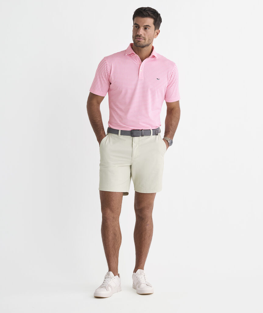 Performance Pique Striped Sankaty Polo