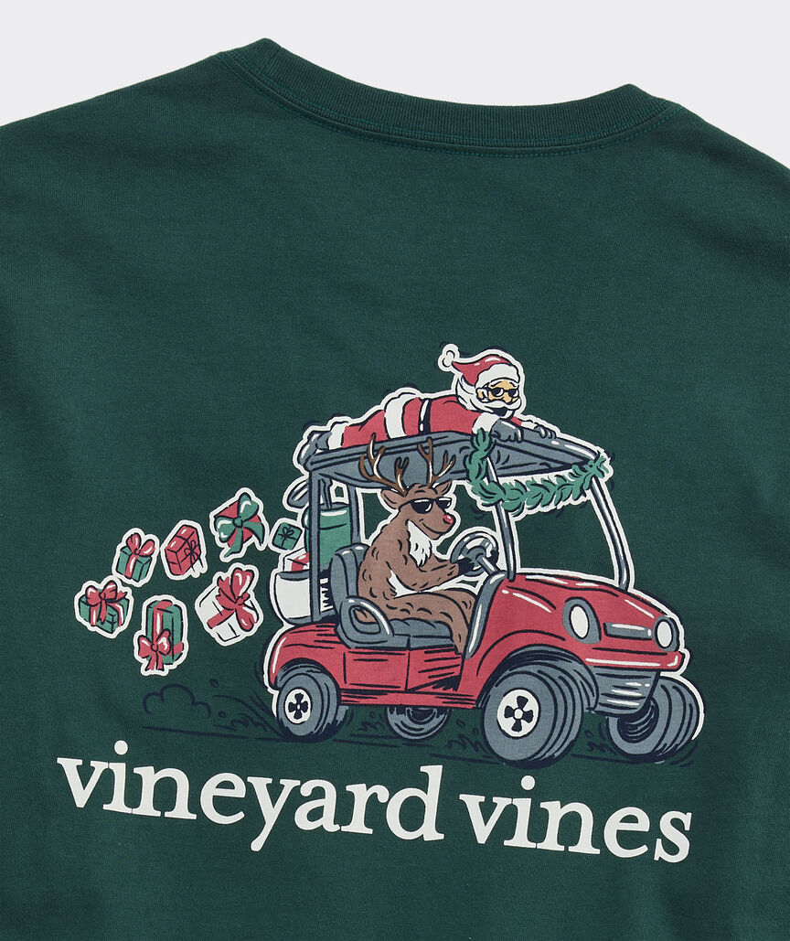 Ho Ho Ho Drive Long-Sleeve Pocket Tee