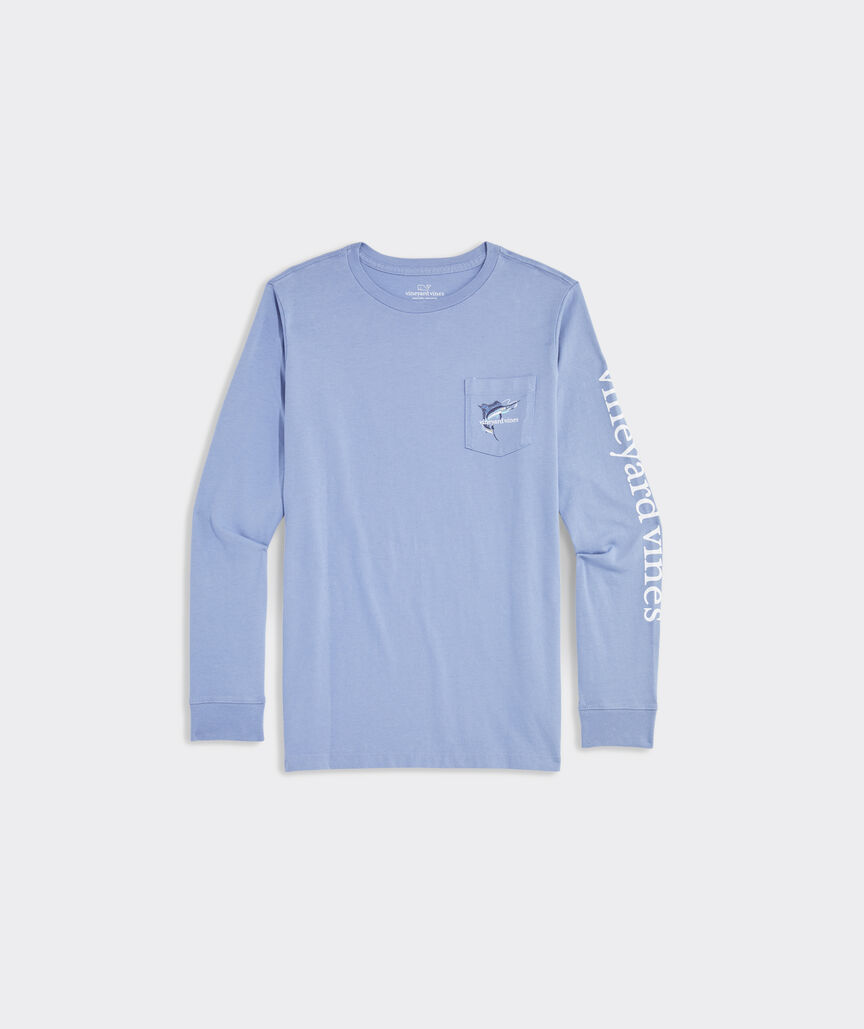 OUTLET Boys' Classic Sailfish Long-Sleeve Pocket Tee
