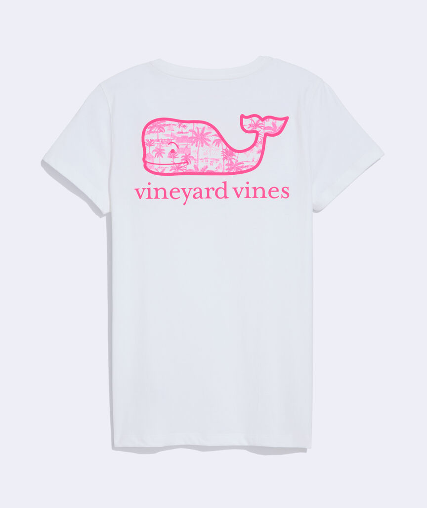 Women's Beachy Toile Whale Short-Sleeve Pocket Tee