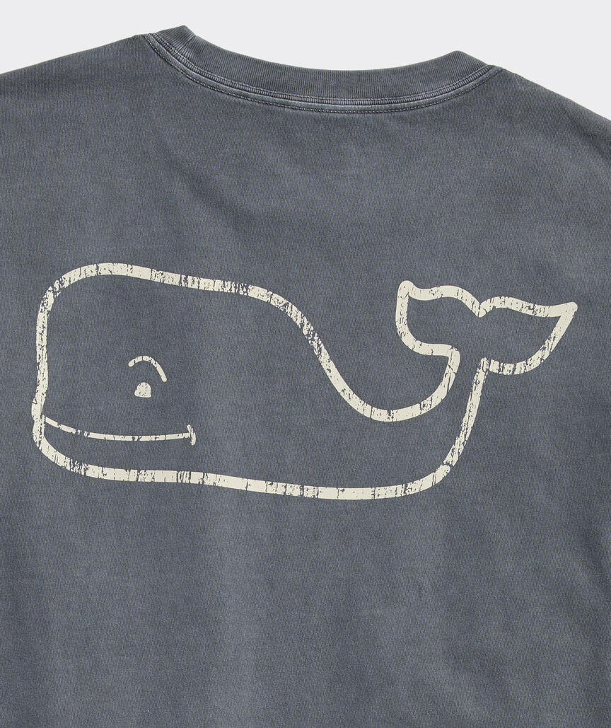 Garment-Dyed Vintage Whale Long-Sleeve Pocket Tee