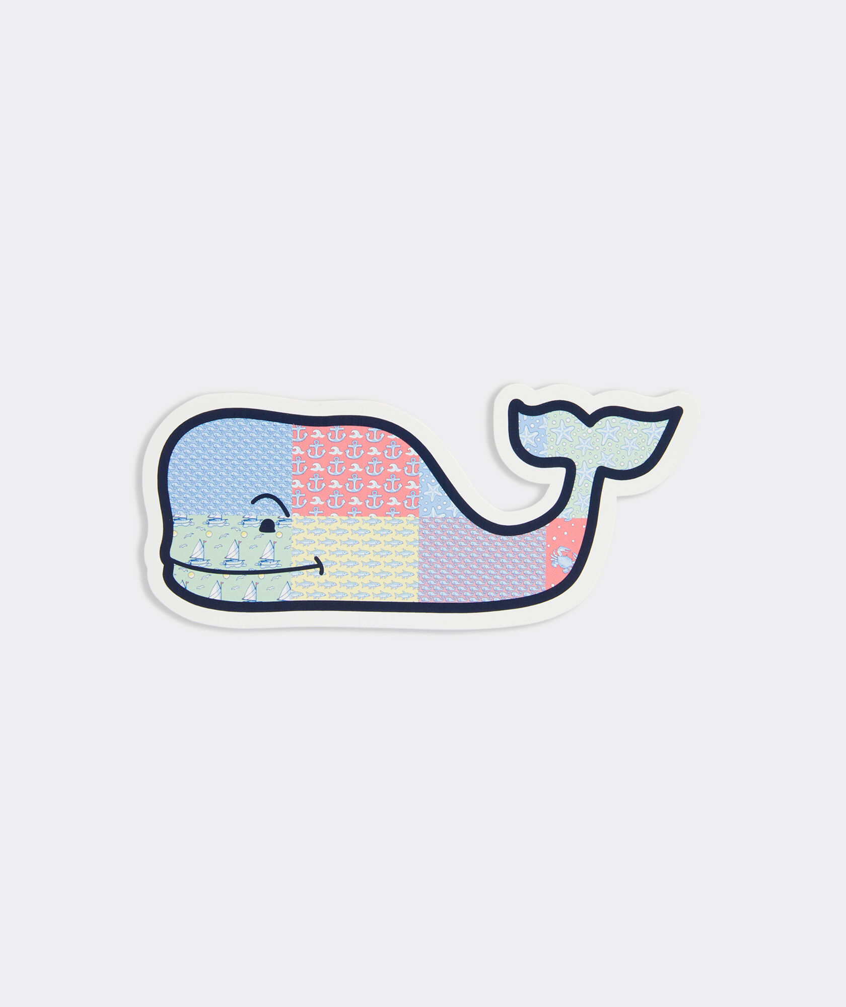 Patchwork Whale Sticker