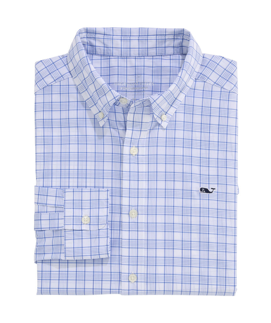 OUTLET Performance Nylon Plaid Shirt