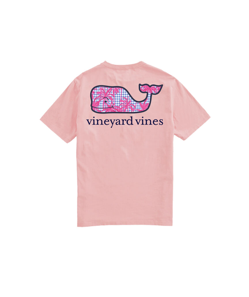 OUTLET Palm Gingham Whale Short-Sleeve Pocket Tee