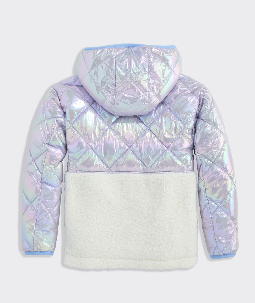 Girls' Metallic Puffer Jacket