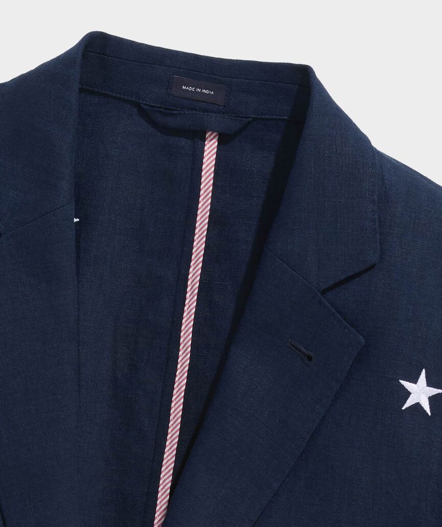 Stars & Stripes Linen Blazer